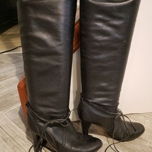 Banana republic leather black boots